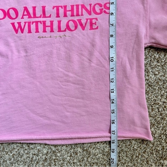 Spiritual Gangster Pink Do All Things With Love Sweatshirt XS Valentine’s Day - Picture 7 of 9
